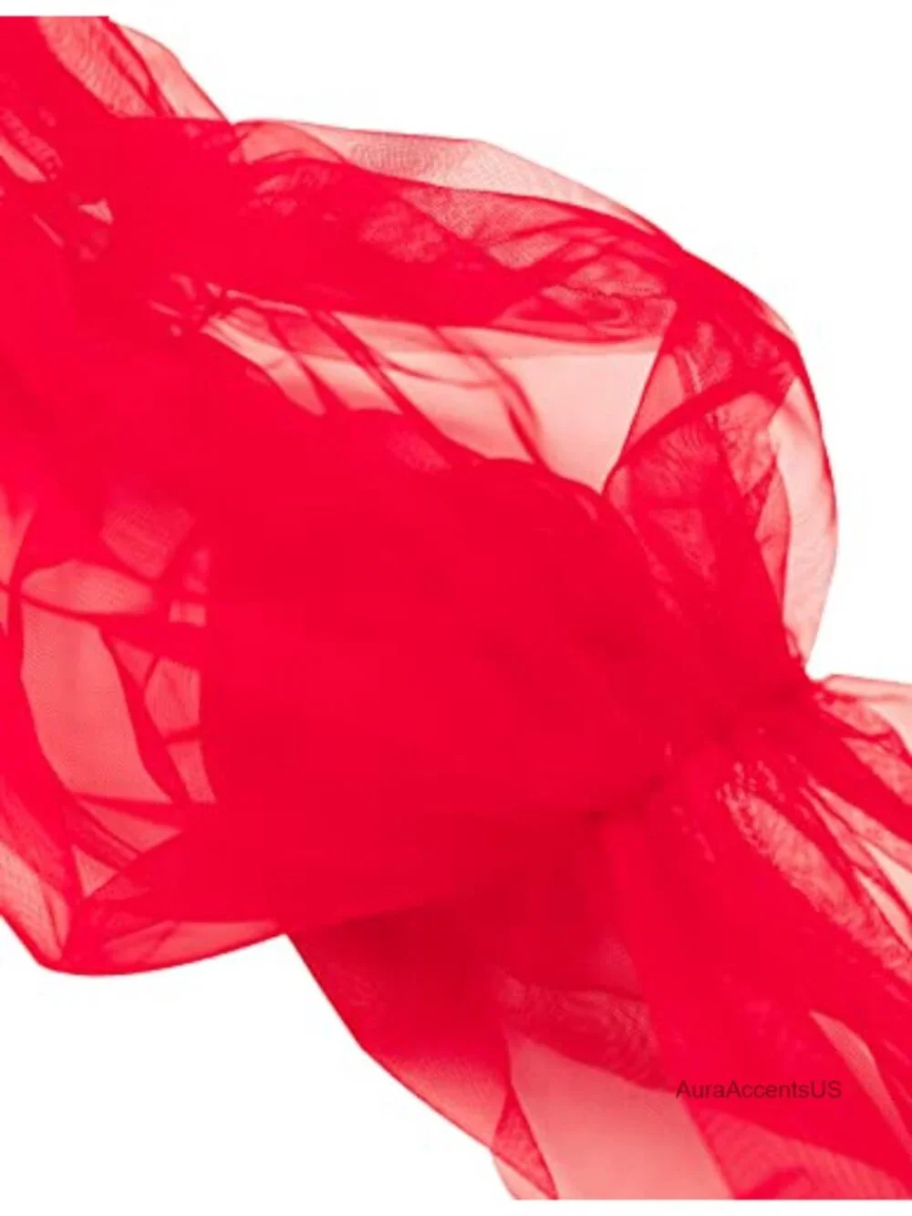 Long Tulle Lace Fingerless Gloves with Ruffle Sleeves - Dress Costume Accessory